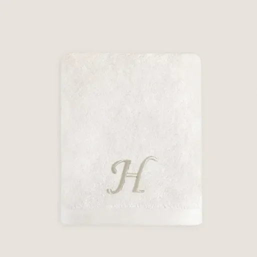 H Harf Nakışlı Yüz Havlusu 50x90 cm