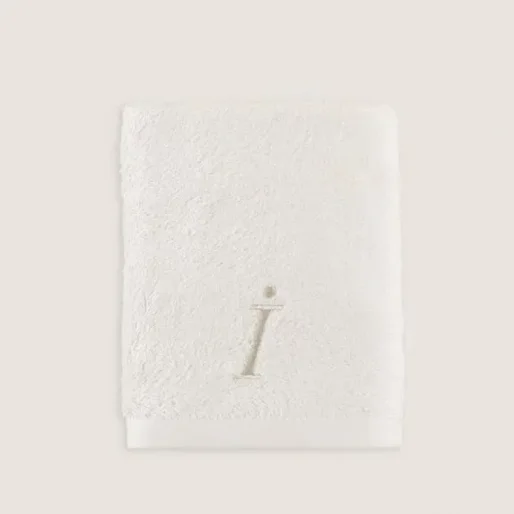 İ Harf Nakışlı Yüz Havlusu 50x90 cm