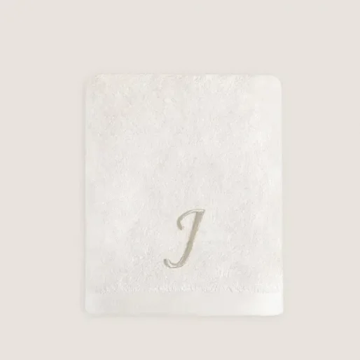 J Harf Nakışlı Yüz Havlusu 50x90 cm
