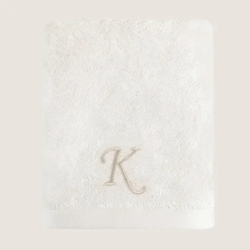 K Harf Nakışlı Yüz Havlusu 50x90 cm