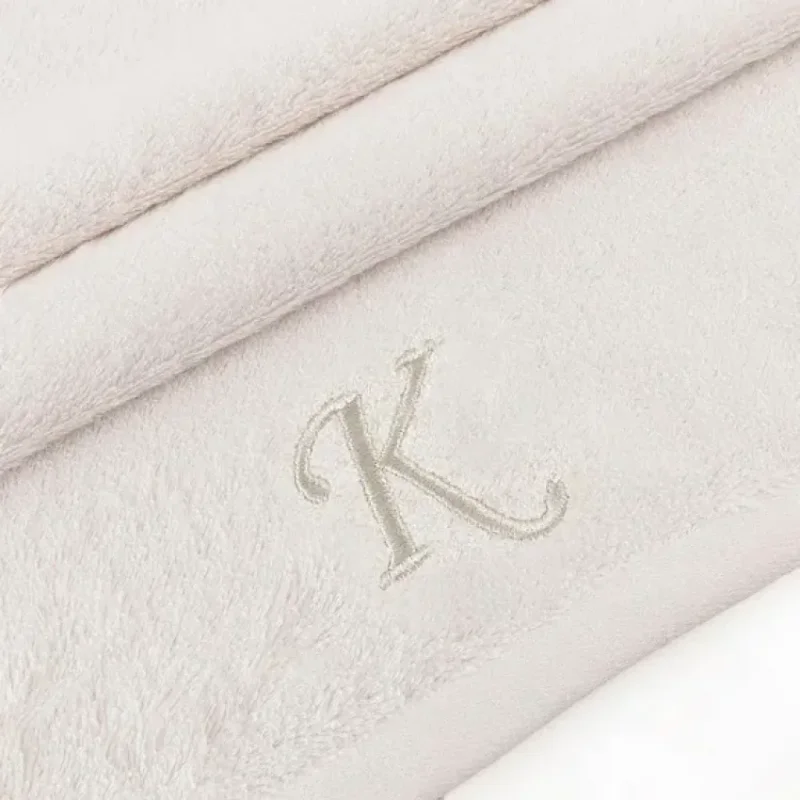 K Harf Nakışlı Yüz Havlusu 50x90 cm