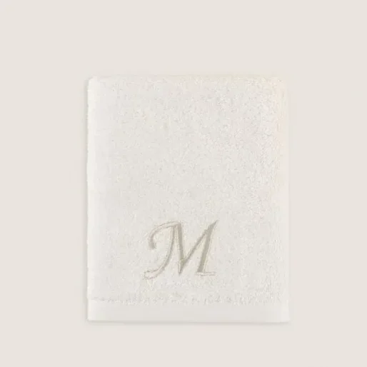 M Harf Nakışlı Yüz Havlusu 50x90 cm