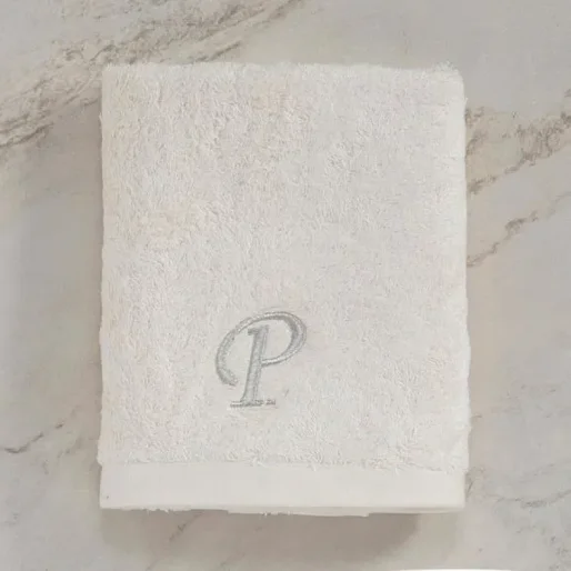 P Harf Nakışlı Yüz Havlusu 50x90 cm
