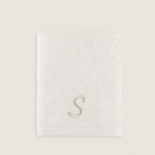 S Harf Nakışlı Yüz Havlusu 50x90 cm