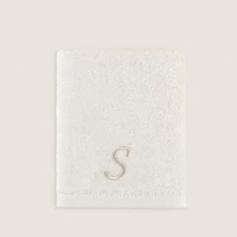 S Harf Nakışlı Yüz Havlusu 50x90 cm