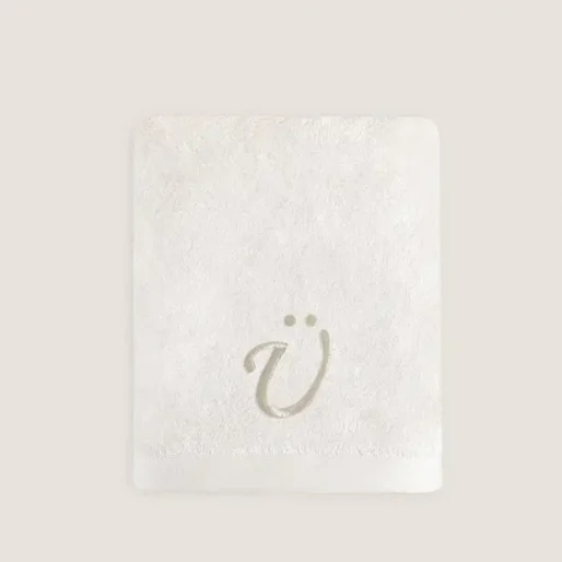 Ü Harf Nakışlı Yüz Havlusu 50x90 cm